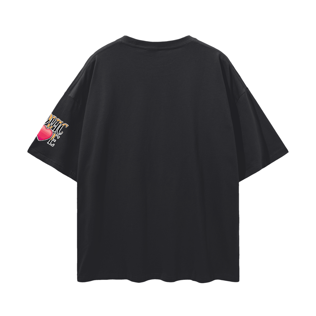 (Leo) Solid Streetwear Loose Drop Shoulder T-Shirt