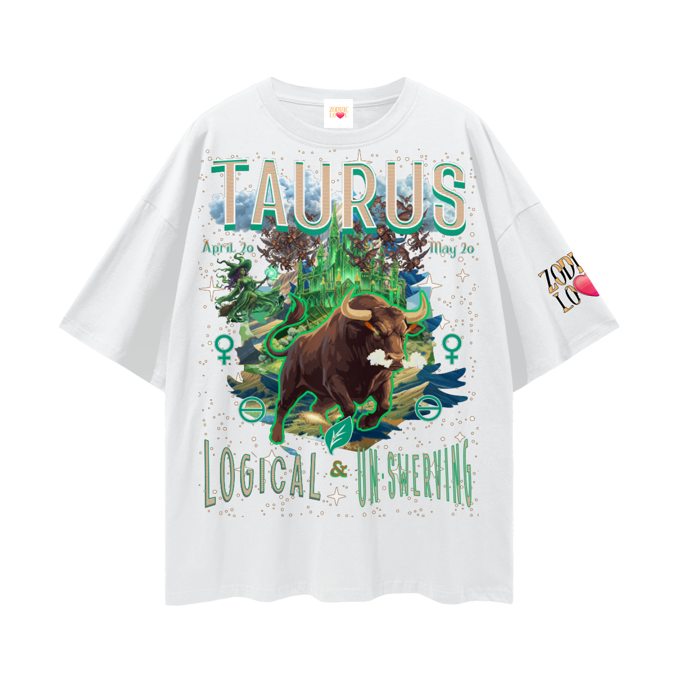 Taurus Streetwear Loose Drop Shoulder T-Shirt