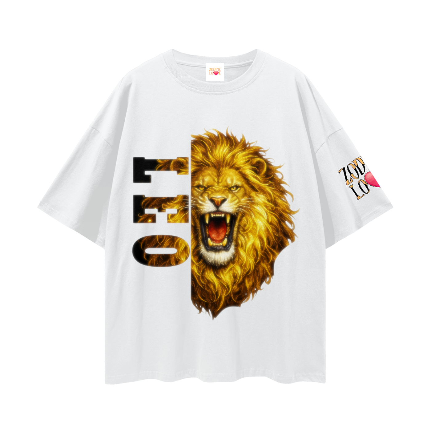 (Leo) Solid Streetwear Loose Drop Shoulder T-Shirt