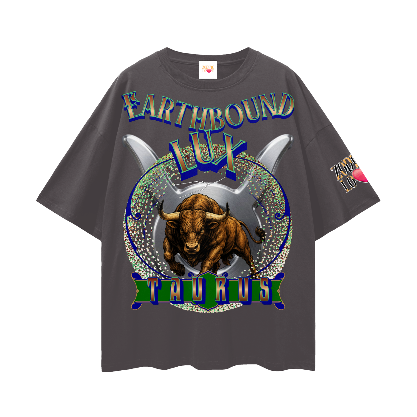 Taurus Sphere Streetwear Loose Drop Shoulder T-Shirt