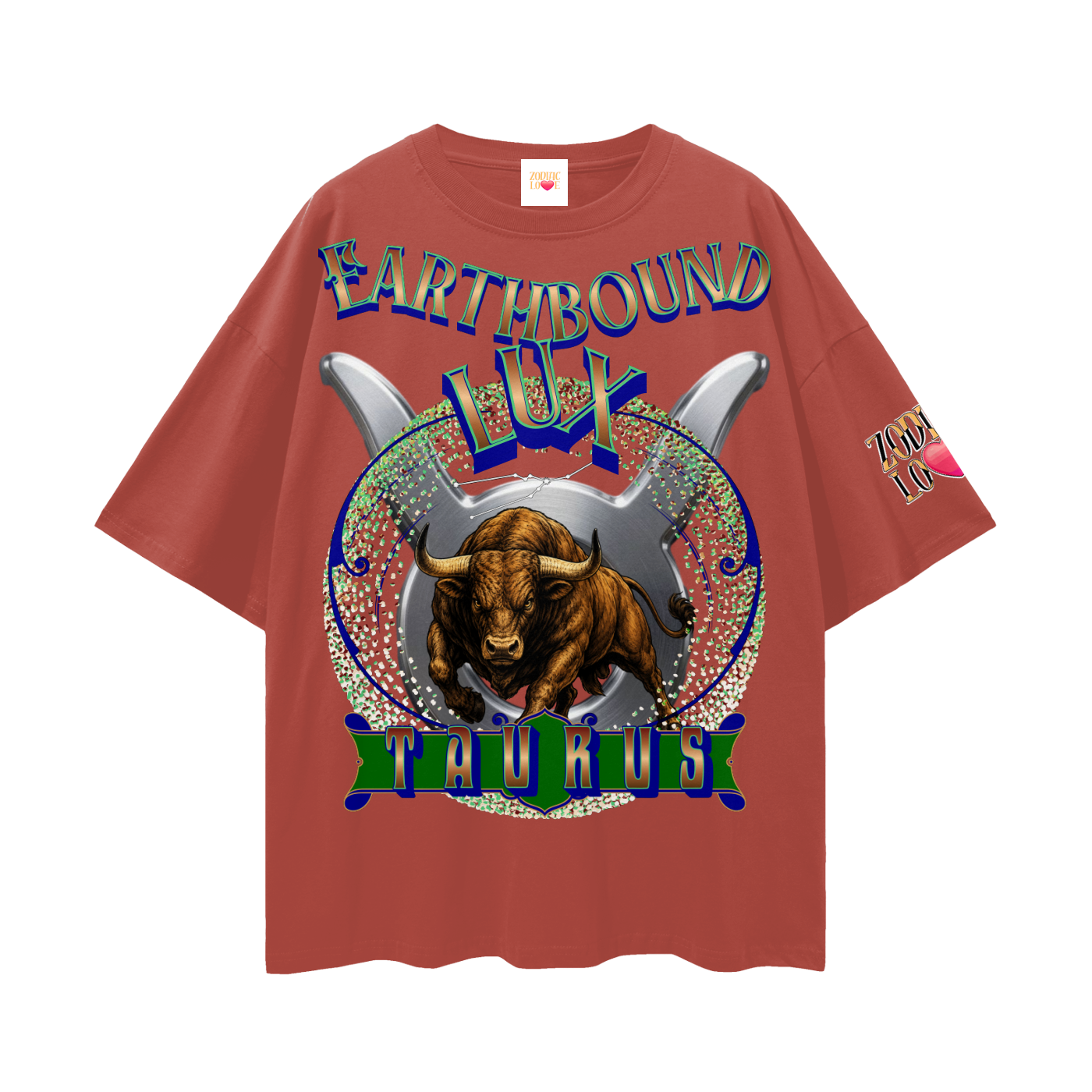 Taurus Sphere Streetwear Loose Drop Shoulder T-Shirt