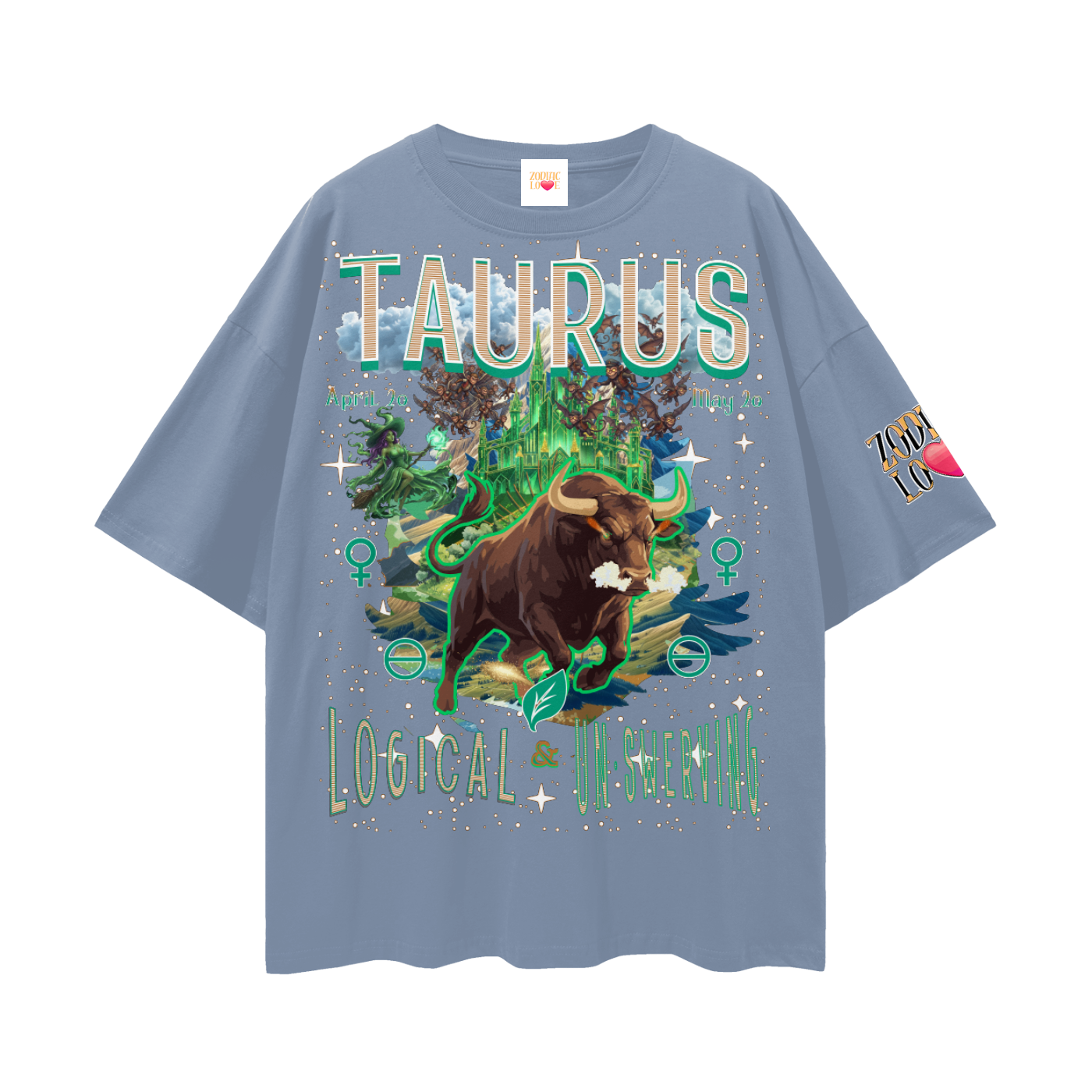 Taurus Streetwear Loose Drop Shoulder T-Shirt