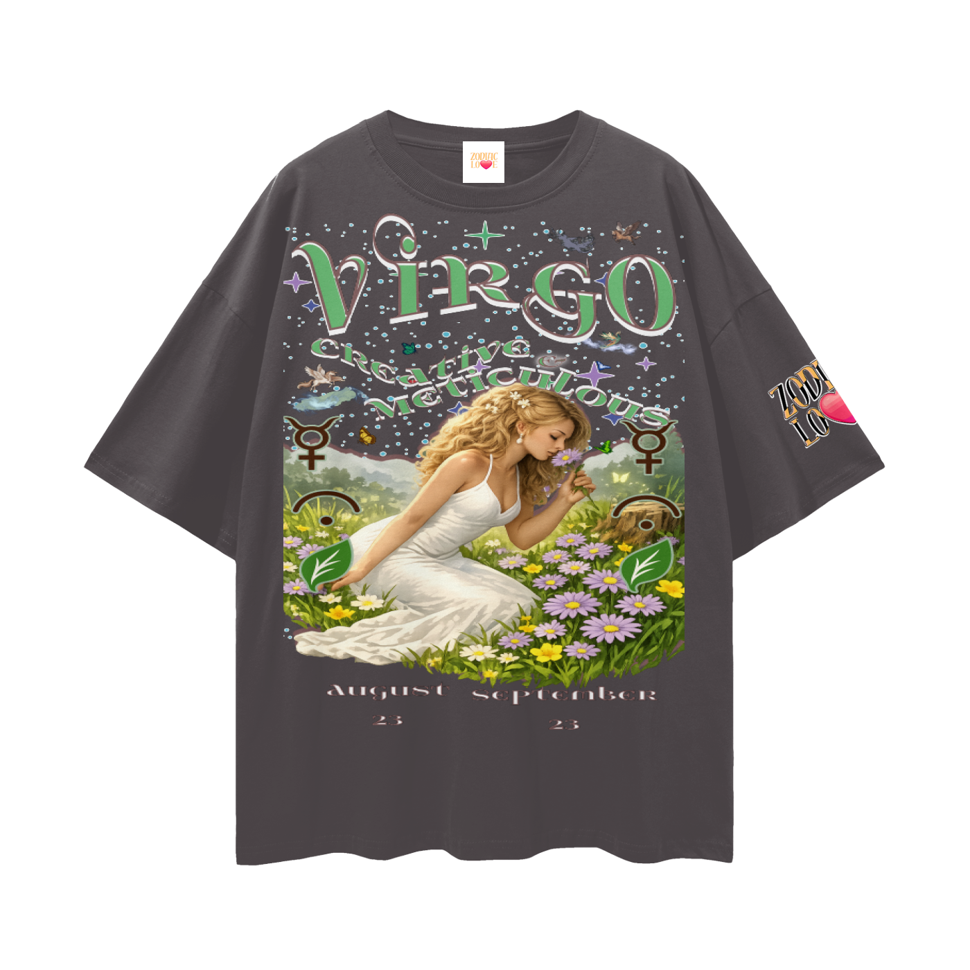 Virgo Streetwear Loose Drop Shoulder T-Shirt