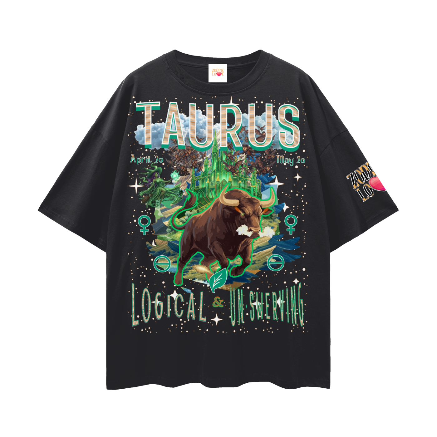 Taurus Streetwear Loose Drop Shoulder T-Shirt