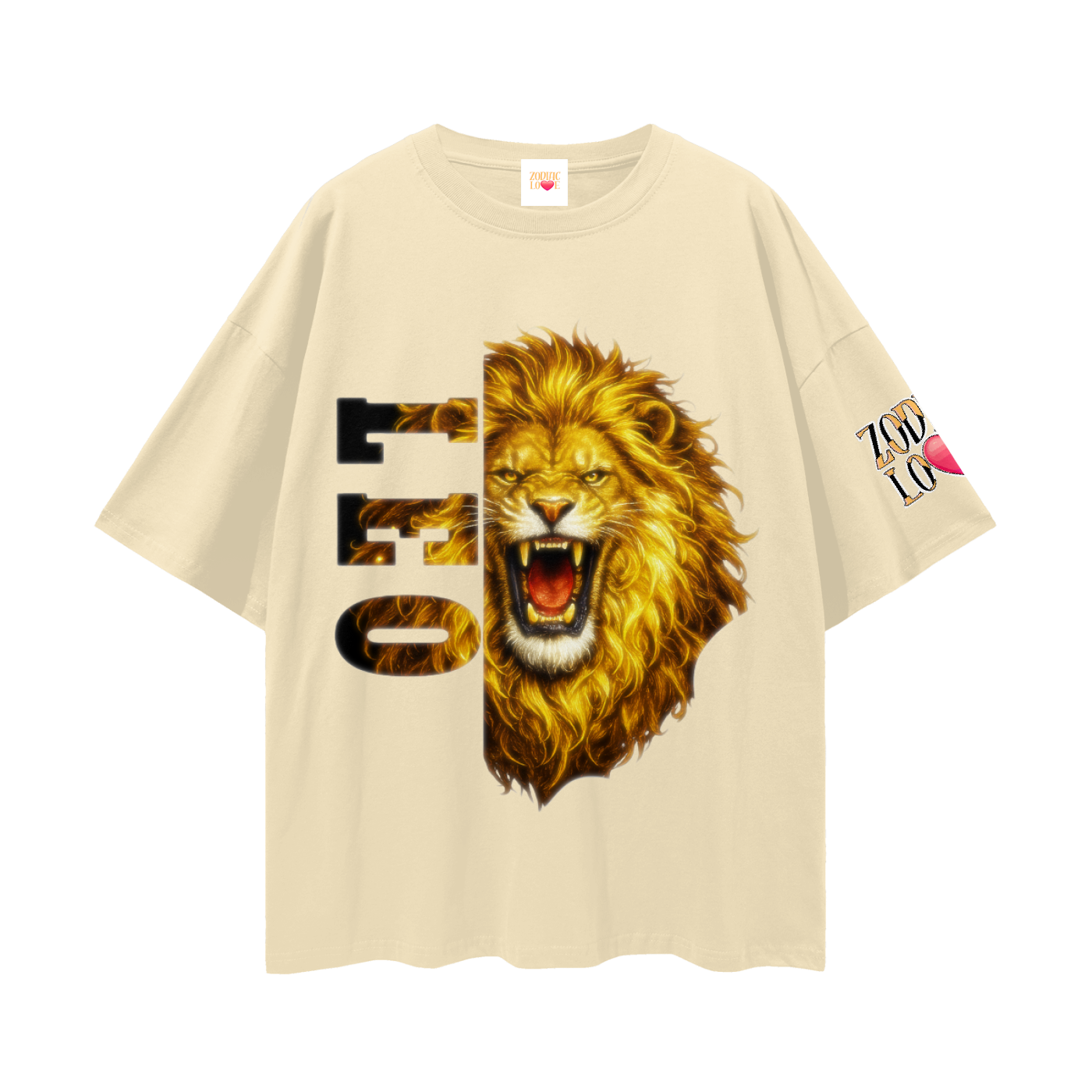 (Leo) Solid Streetwear Loose Drop Shoulder T-Shirt