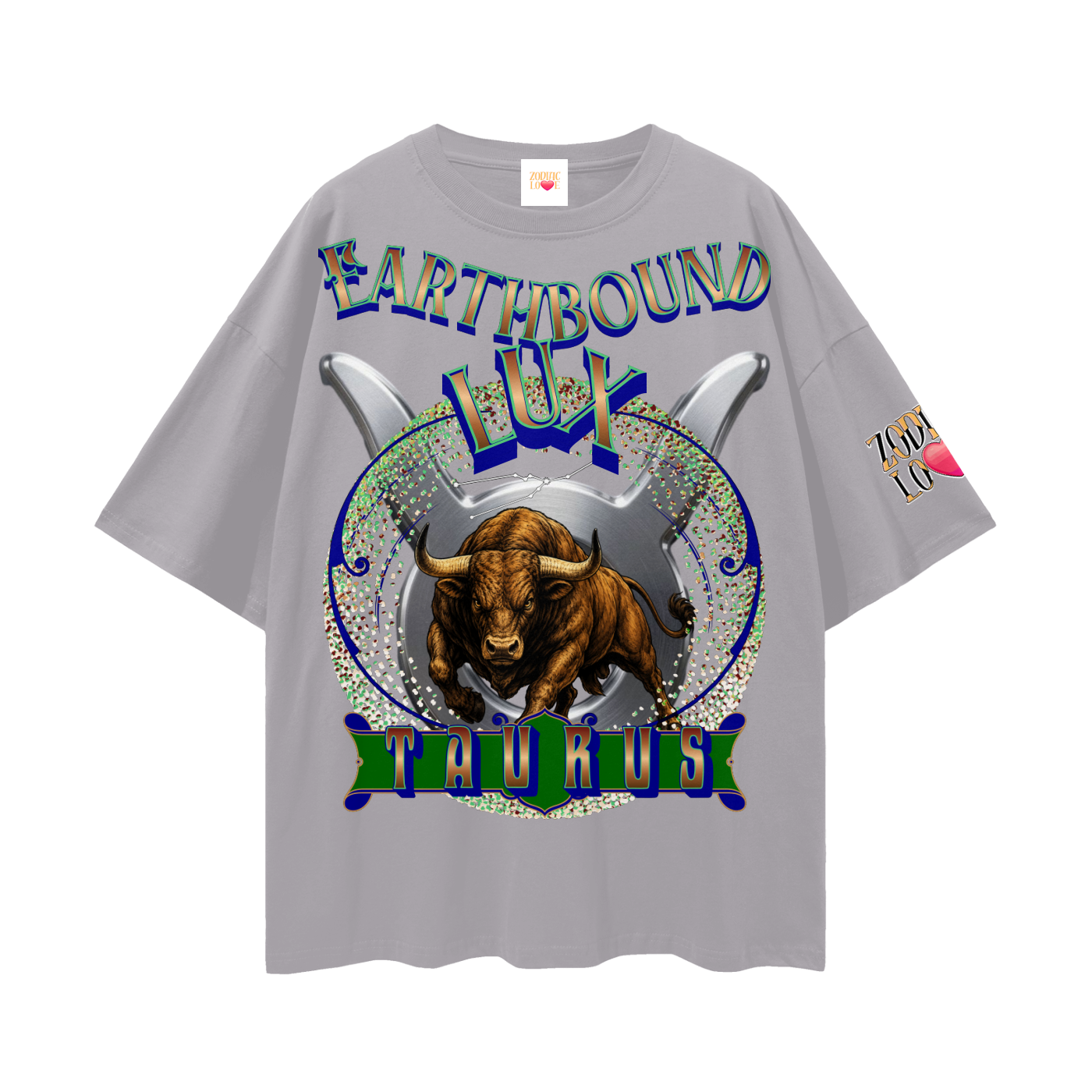 Taurus Sphere Streetwear Loose Drop Shoulder T-Shirt