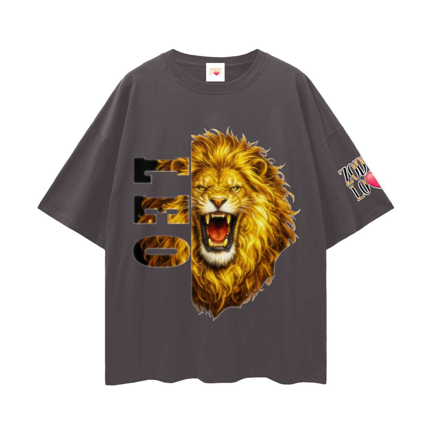 (Leo) Solid Streetwear Loose Drop Shoulder T-Shirt