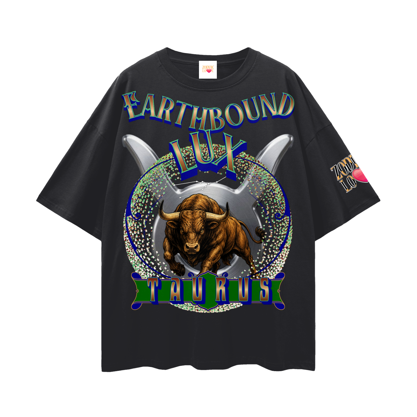 Taurus Sphere Streetwear Loose Drop Shoulder T-Shirt