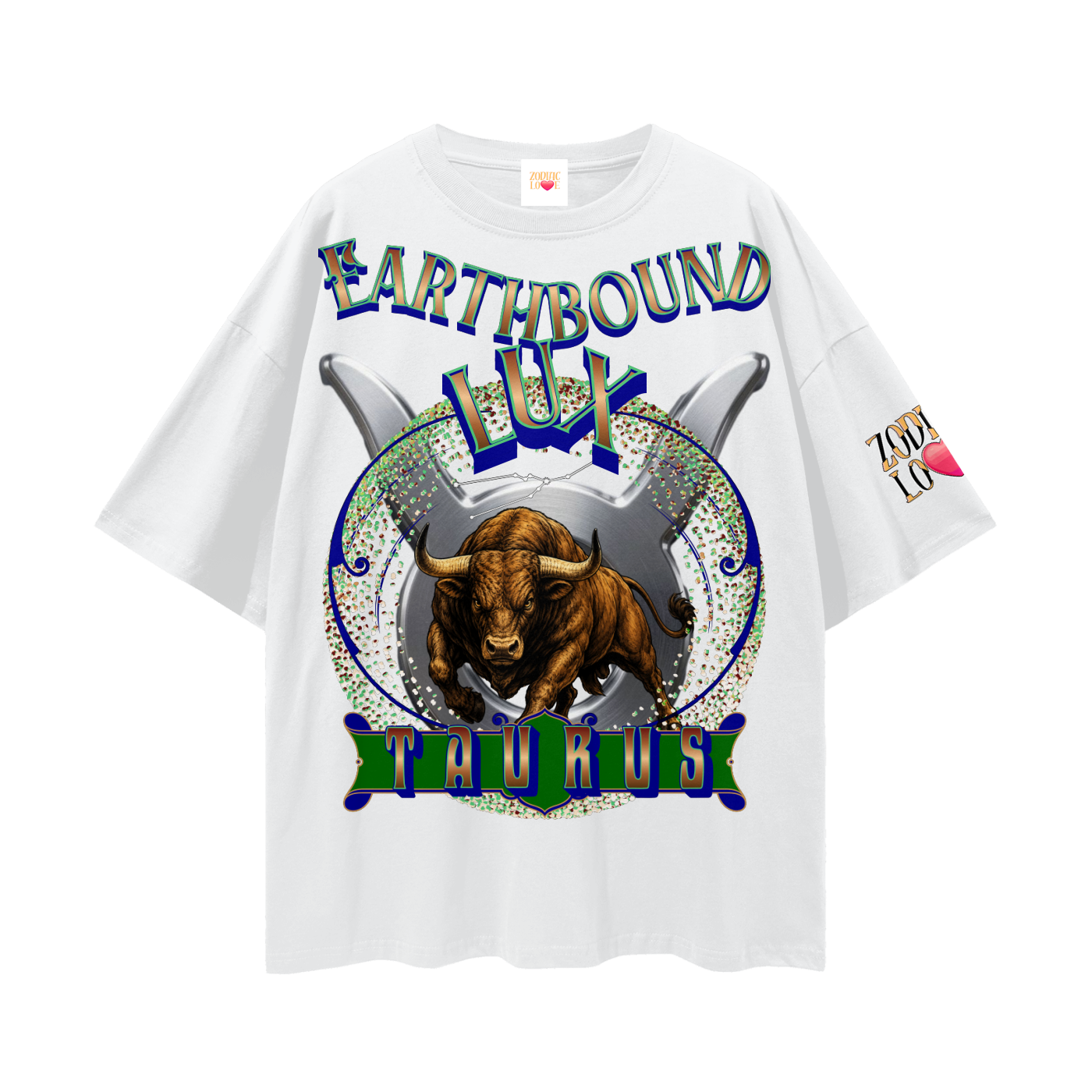 Taurus Sphere Streetwear Loose Drop Shoulder T-Shirt
