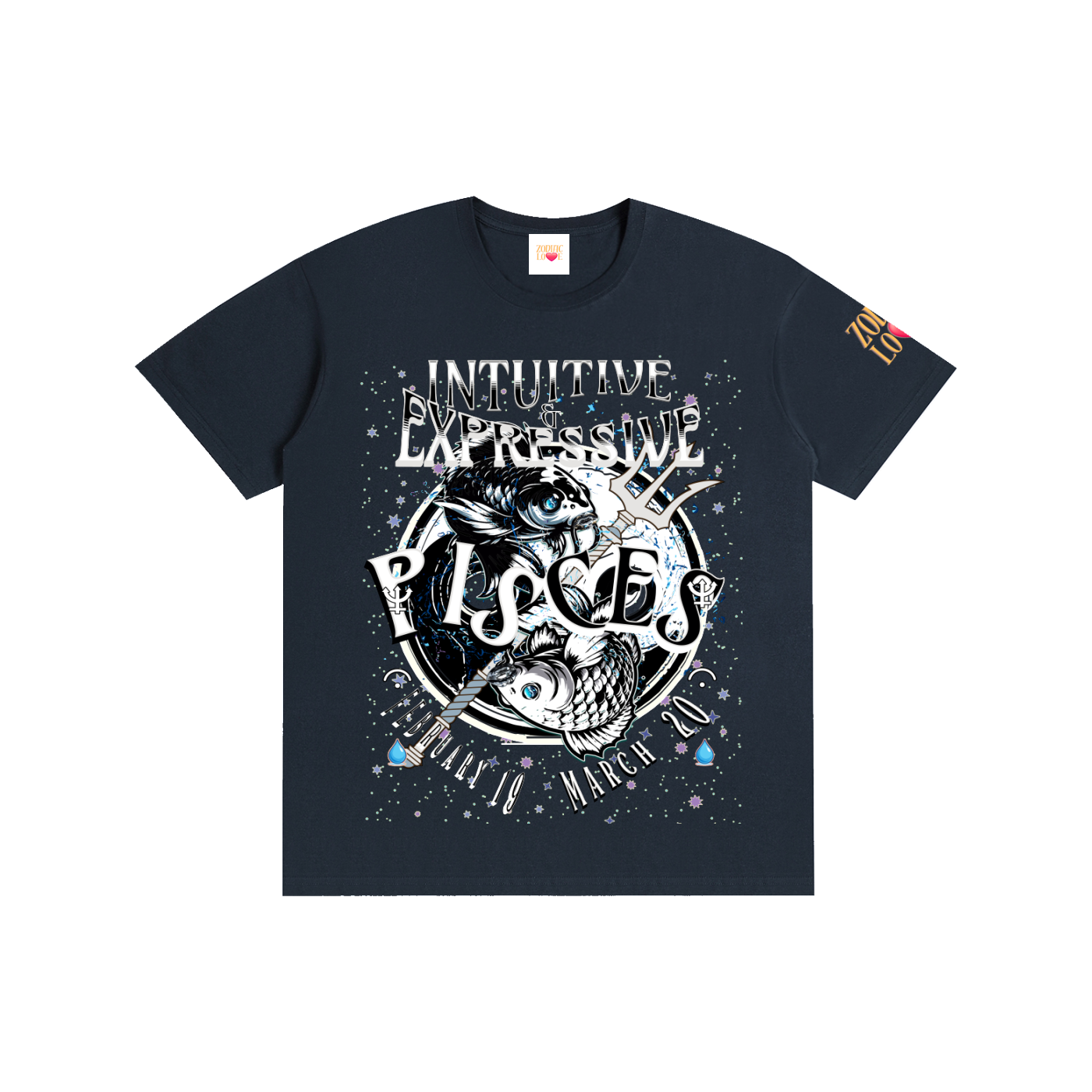 PISCES Male Pure Cotton Unisex T-Shirt