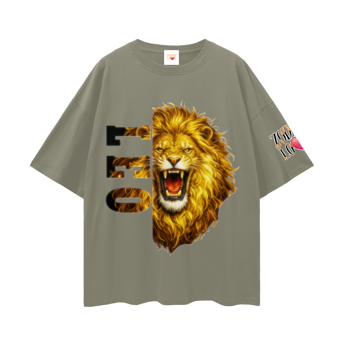 (Leo) Solid Streetwear Loose Drop Shoulder T-Shirt
