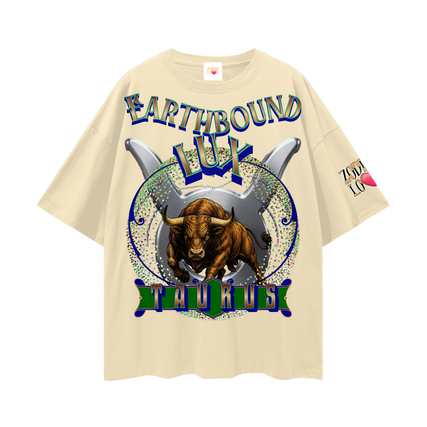 Taurus Sphere Streetwear Loose Drop Shoulder T-Shirt
