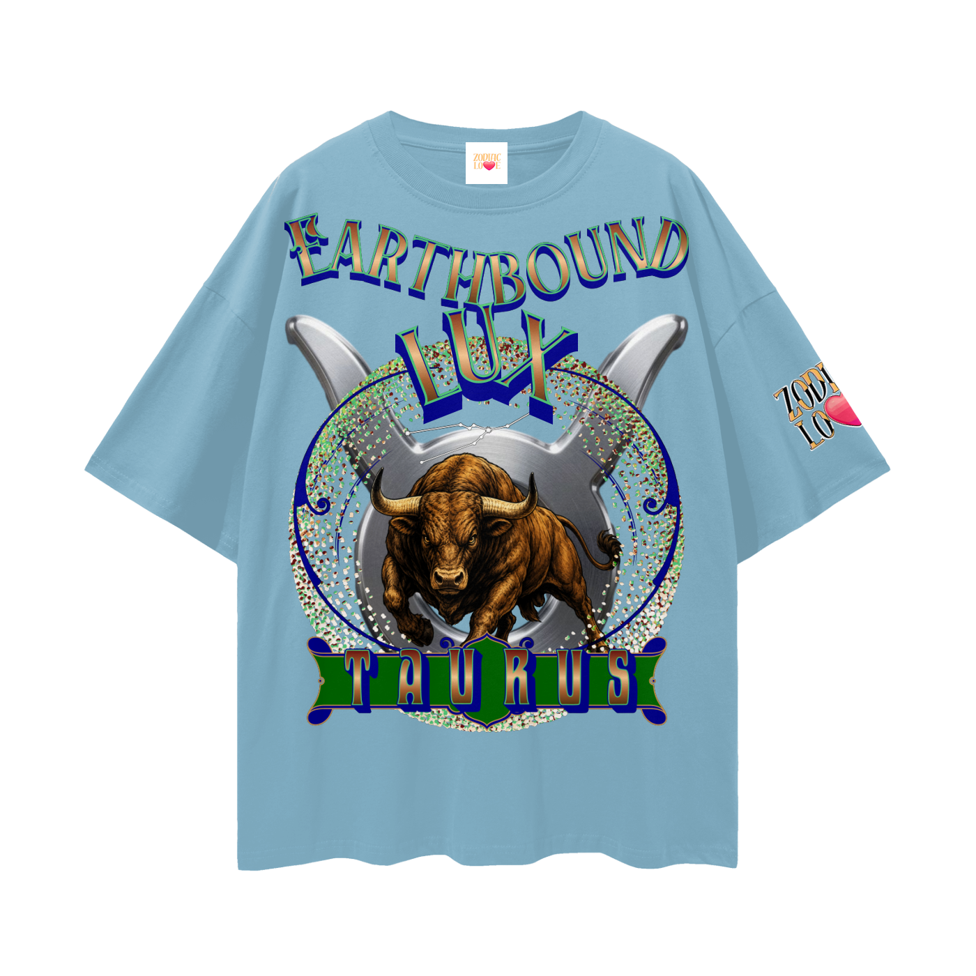 Taurus Sphere Streetwear Loose Drop Shoulder T-Shirt