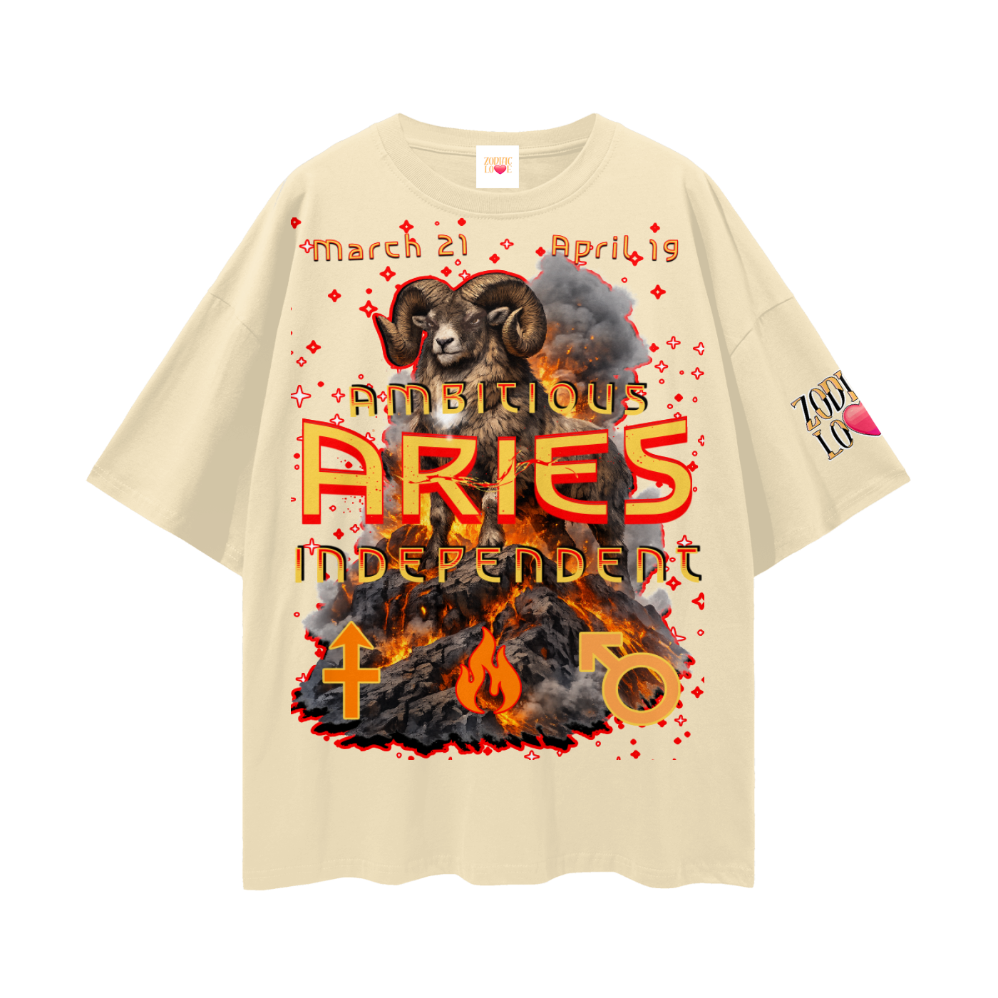 Aries Streetwear Loose Drop Shoulder T-Shirt
