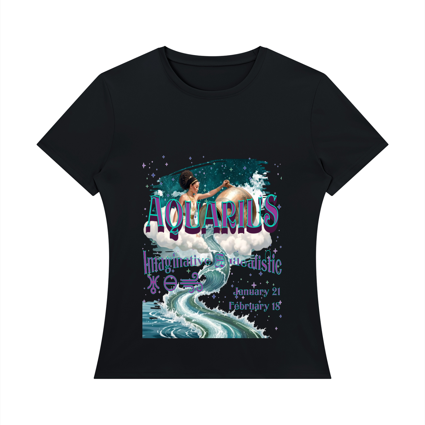 Aquarius Women's Regular Fit T-Shirt