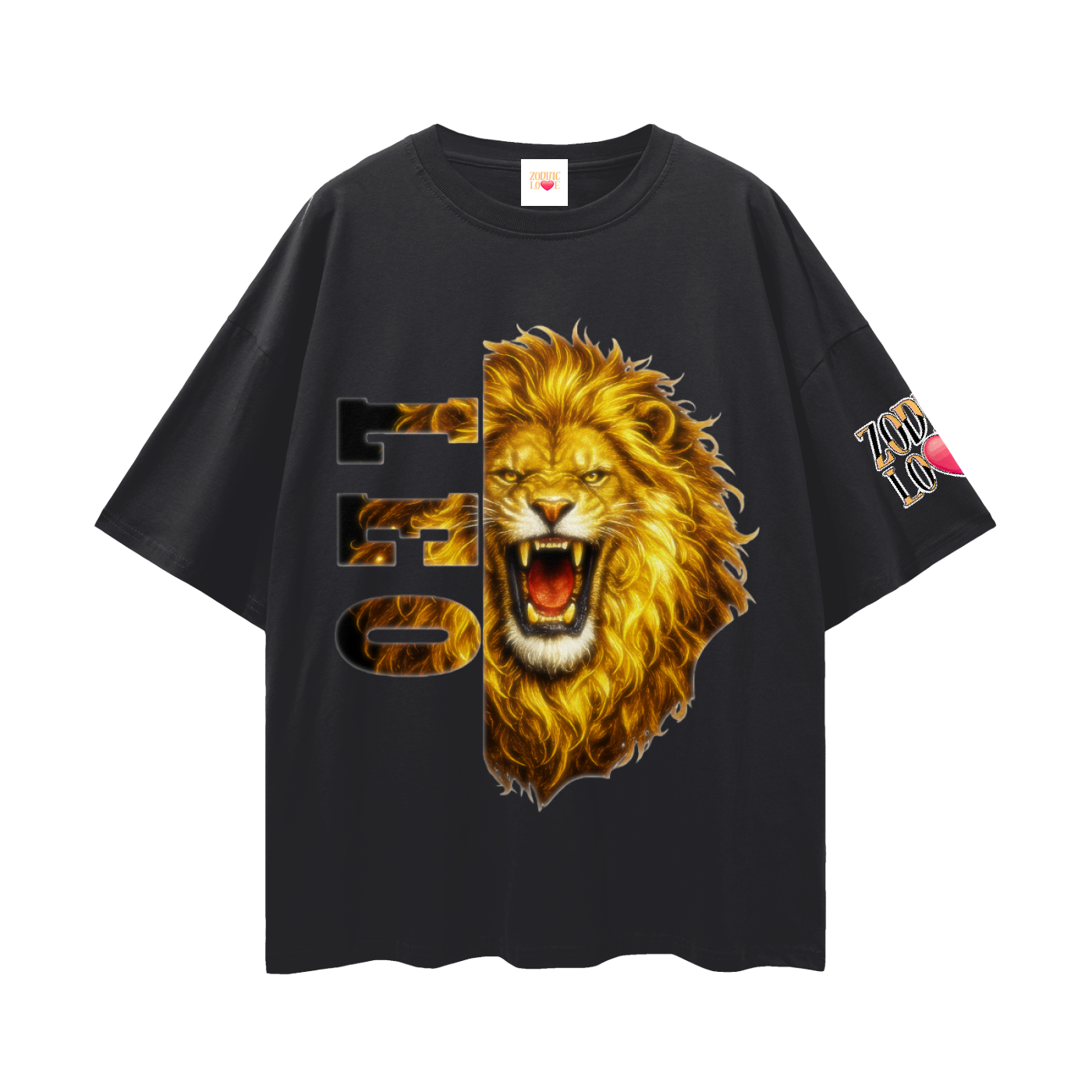 (Leo) Solid Streetwear Loose Drop Shoulder T-Shirt