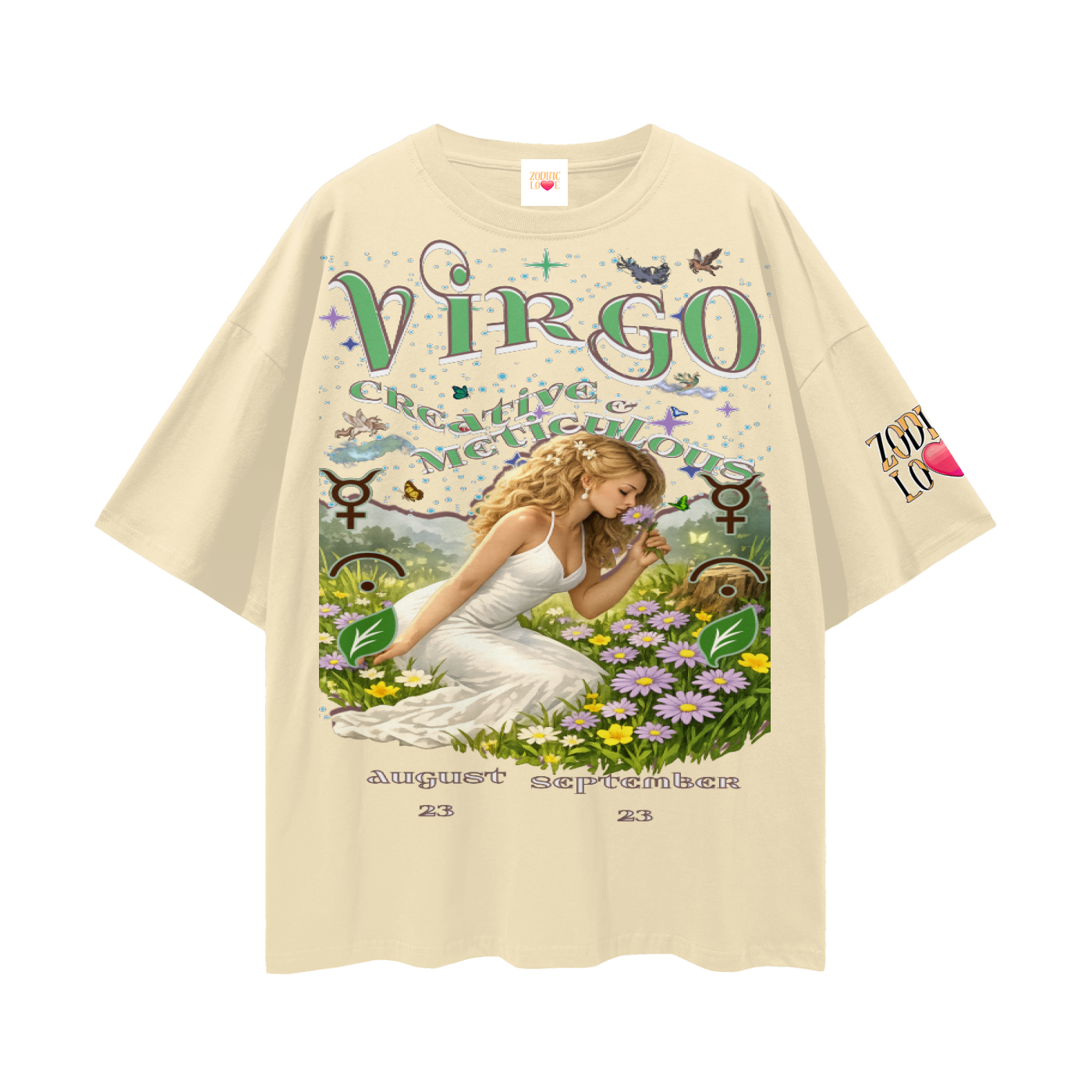 Virgo Streetwear Loose Drop Shoulder T-Shirt