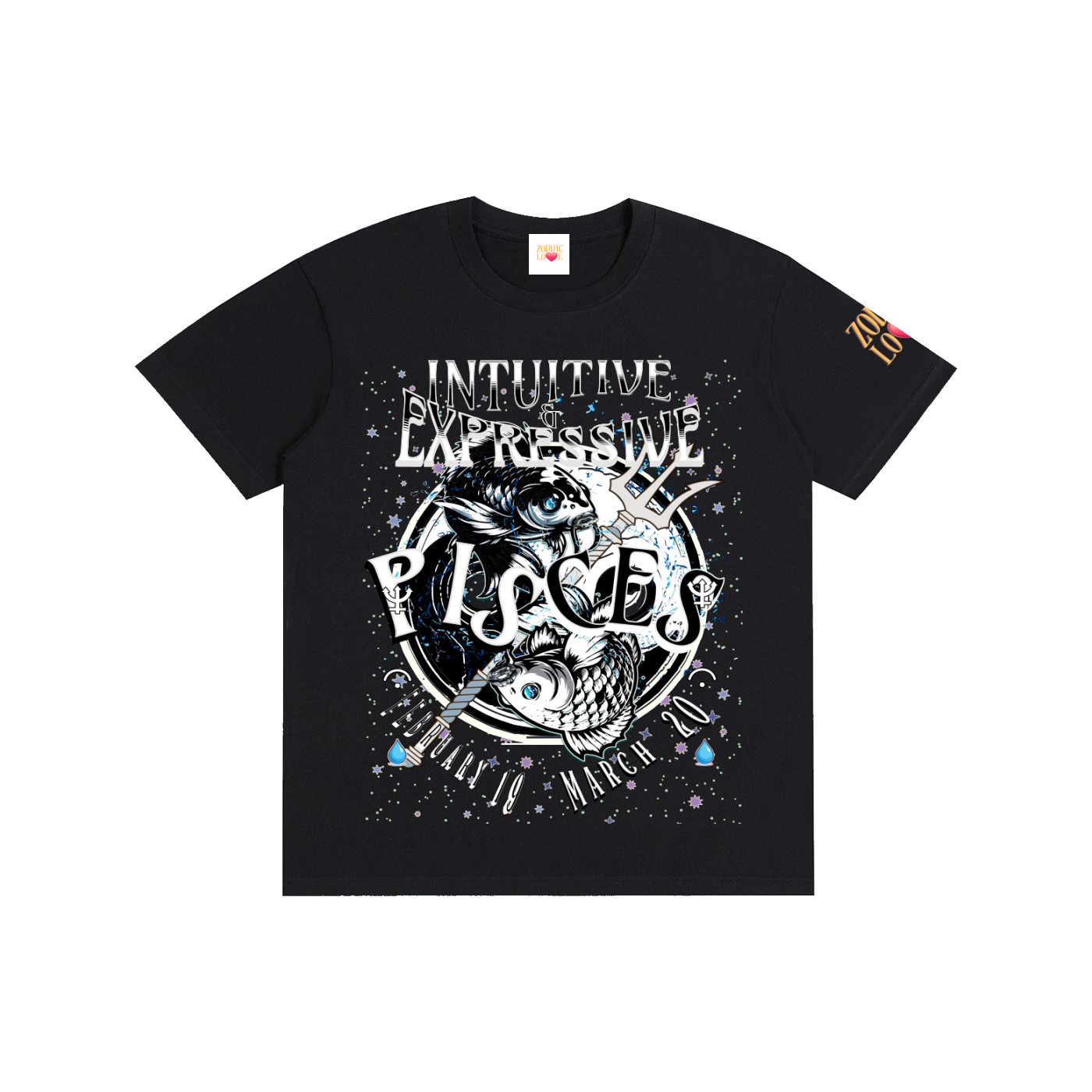 PISCES Male Pure Cotton Unisex T-Shirt