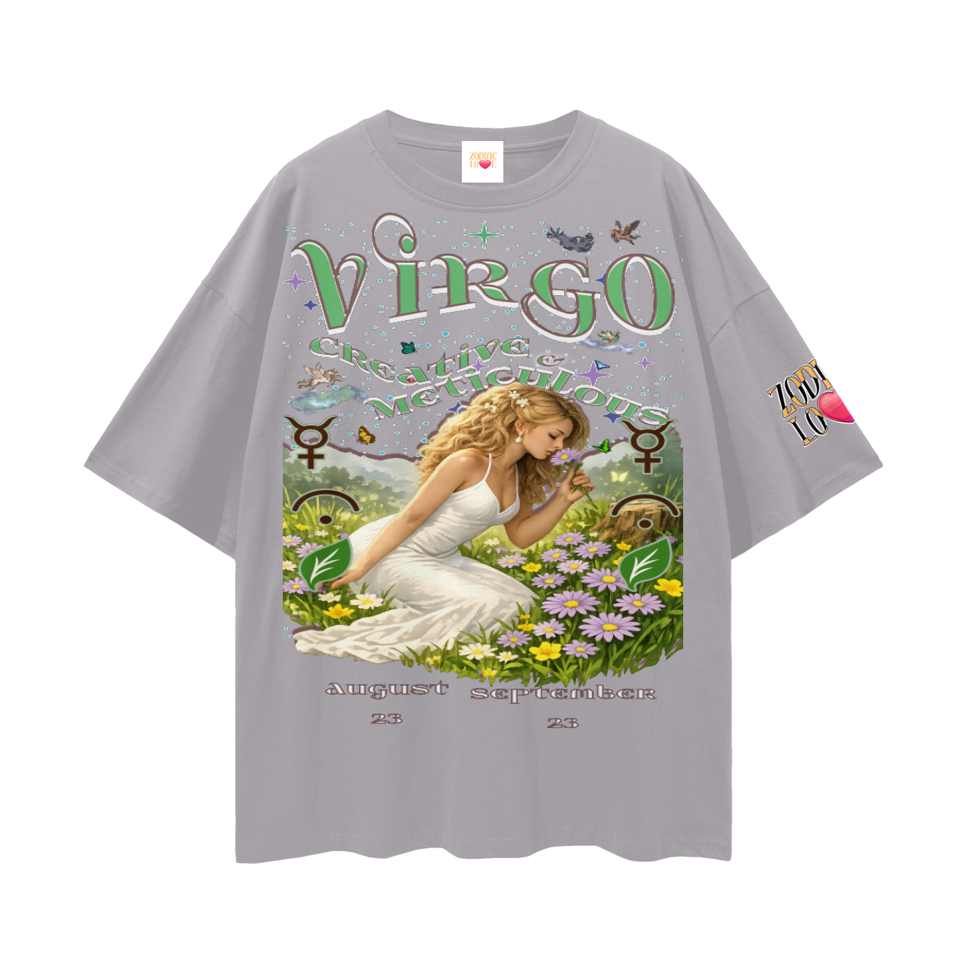 Virgo Streetwear Loose Drop Shoulder T-Shirt