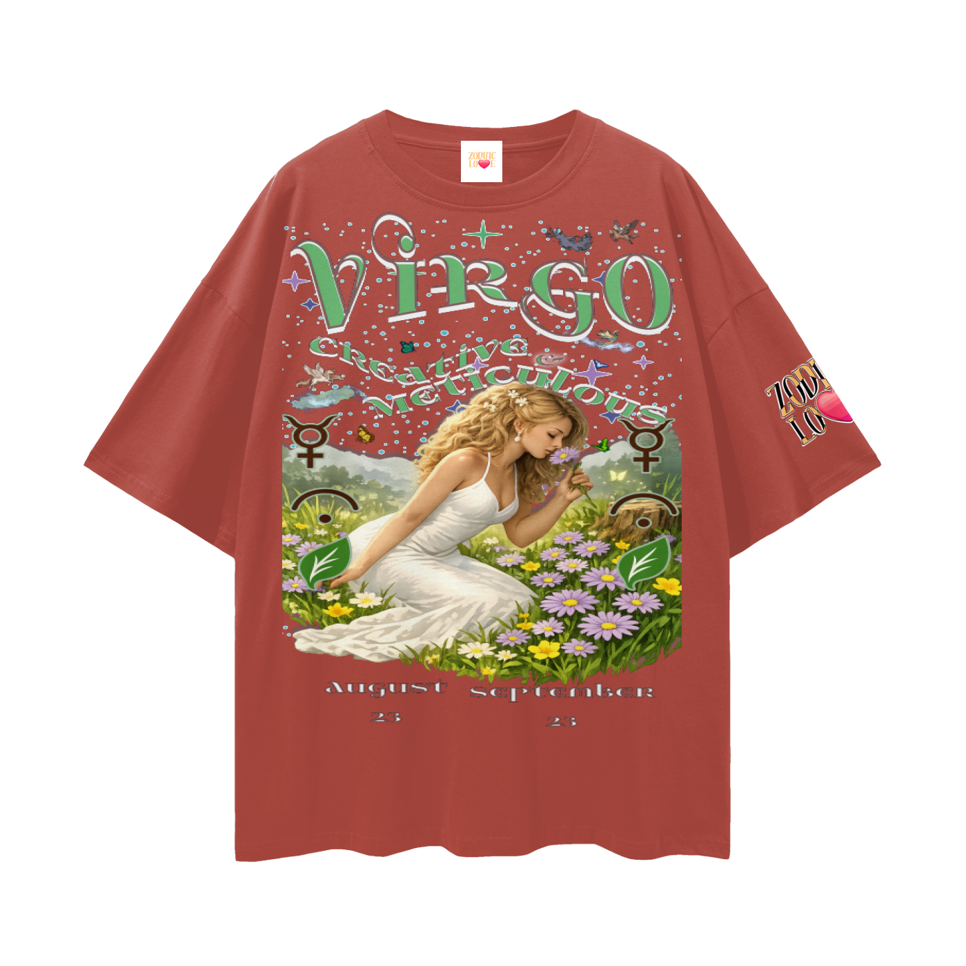 Virgo Streetwear Loose Drop Shoulder T-Shirt