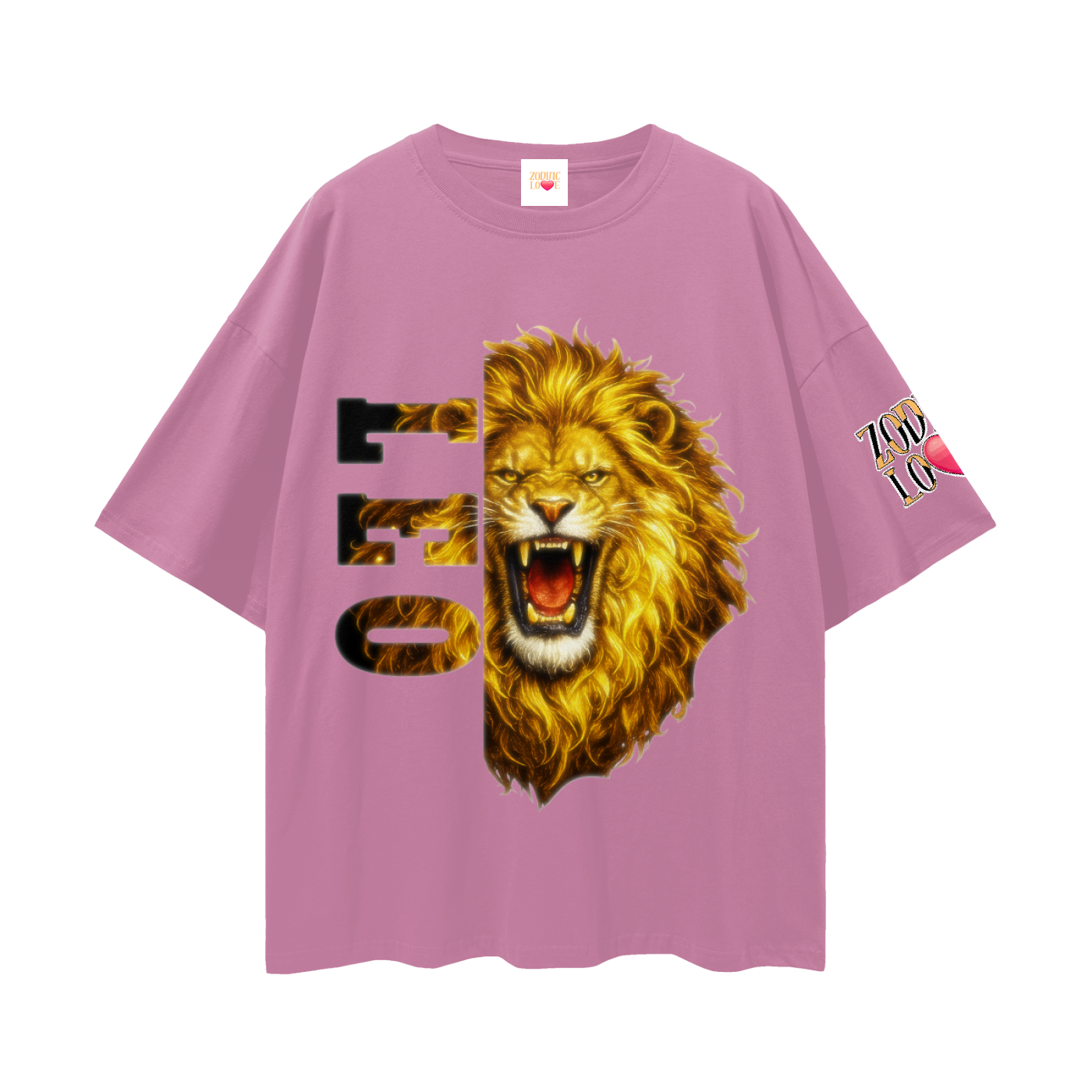 (Leo) Solid Streetwear Loose Drop Shoulder T-Shirt