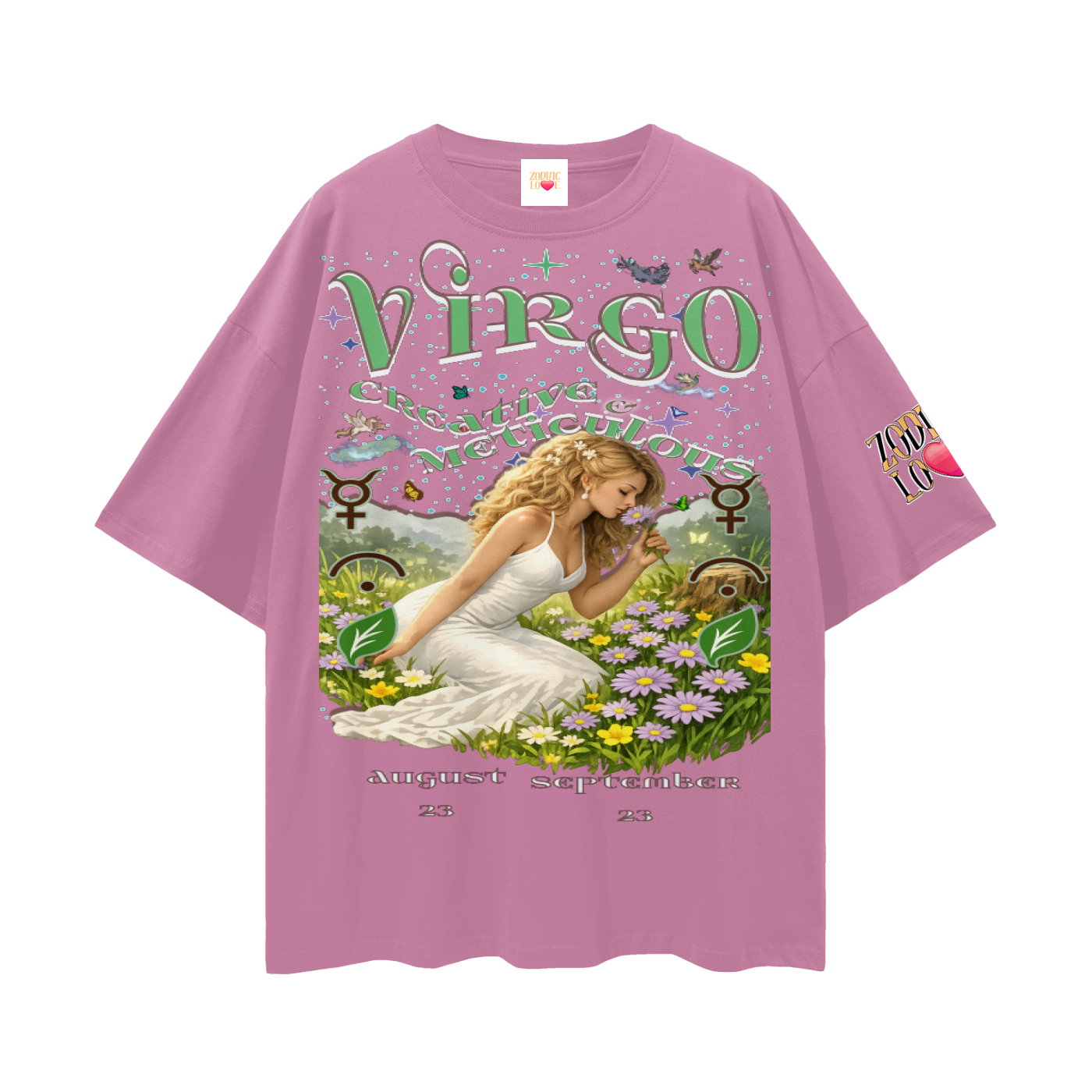 Virgo Streetwear Loose Drop Shoulder T-Shirt