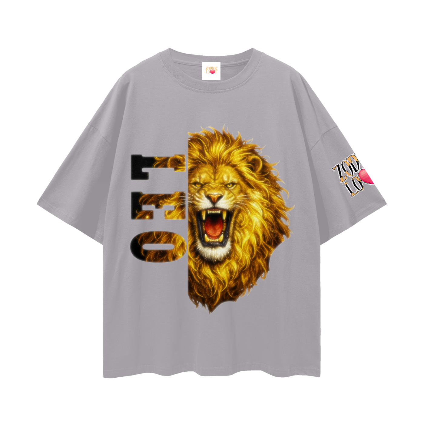 (Leo) Solid Streetwear Loose Drop Shoulder T-Shirt