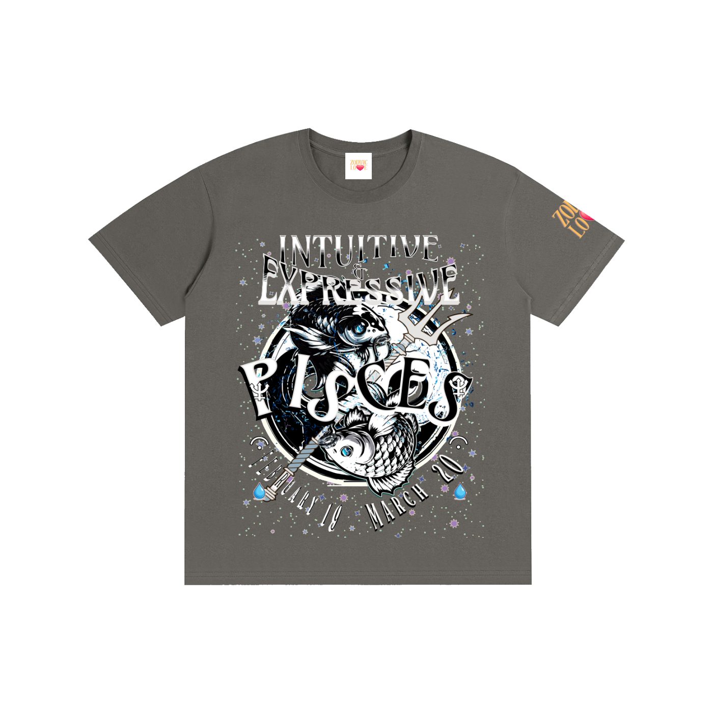 PISCES Male Pure Cotton Unisex T-Shirt