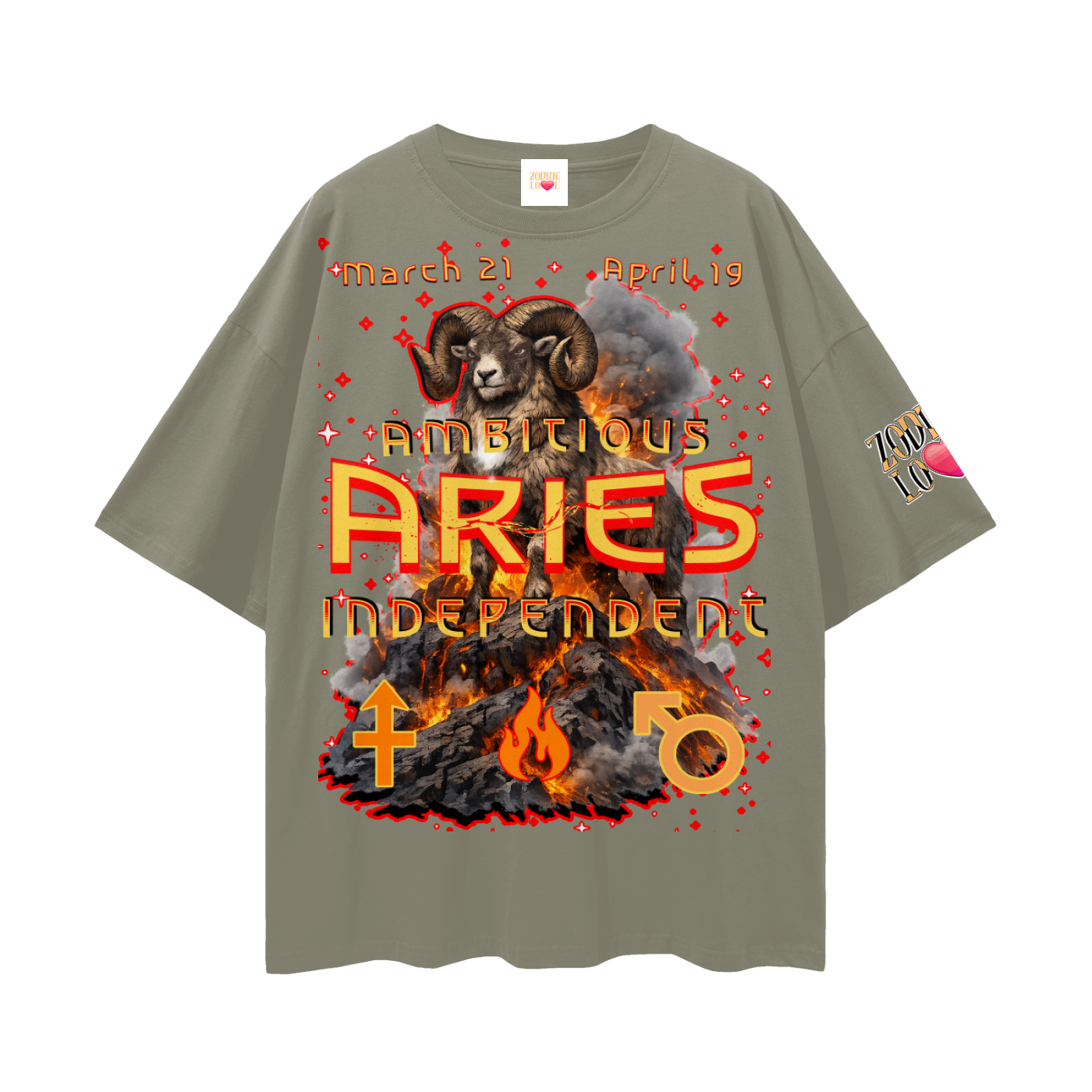 Aries Streetwear Loose Drop Shoulder T-Shirt
