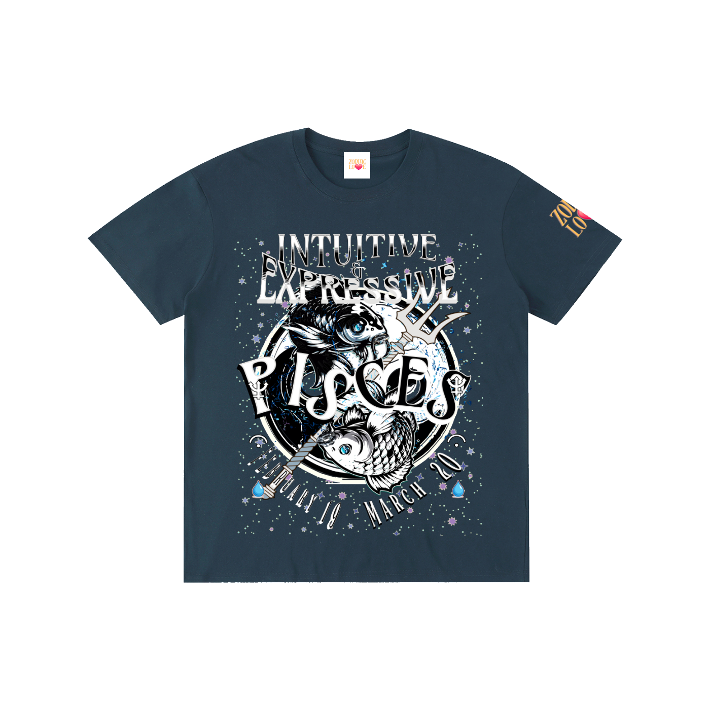 PISCES Male Pure Cotton Unisex T-Shirt