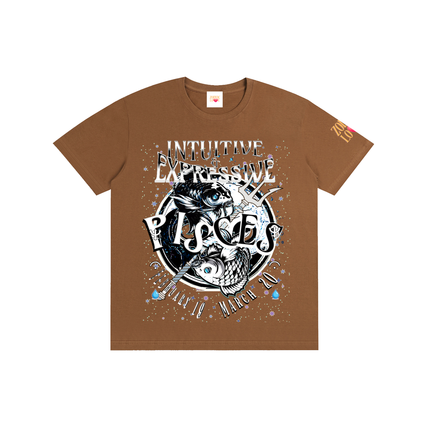 PISCES Male Pure Cotton Unisex T-Shirt