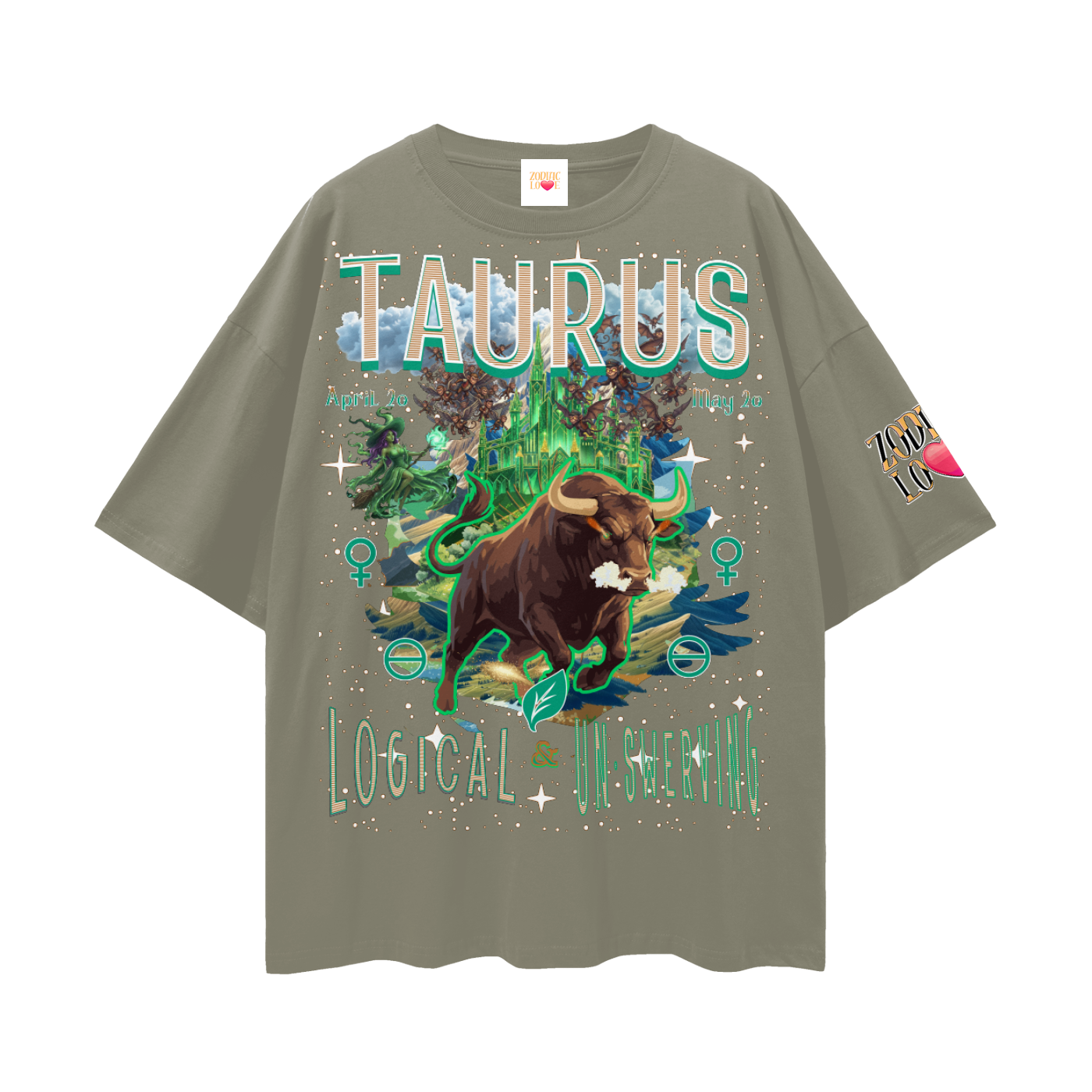 Taurus Streetwear Loose Drop Shoulder T-Shirt