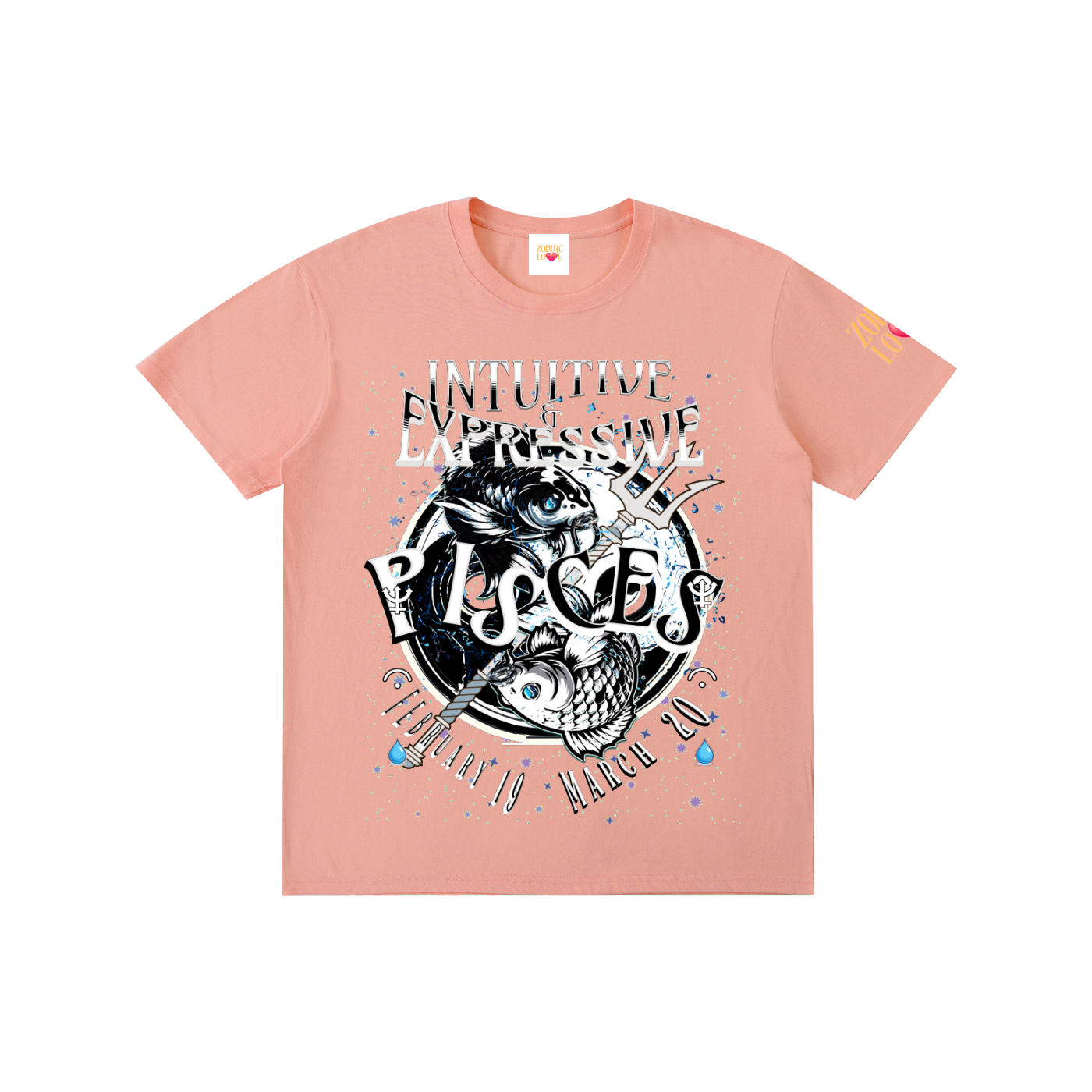 PISCES Male Pure Cotton Unisex T-Shirt