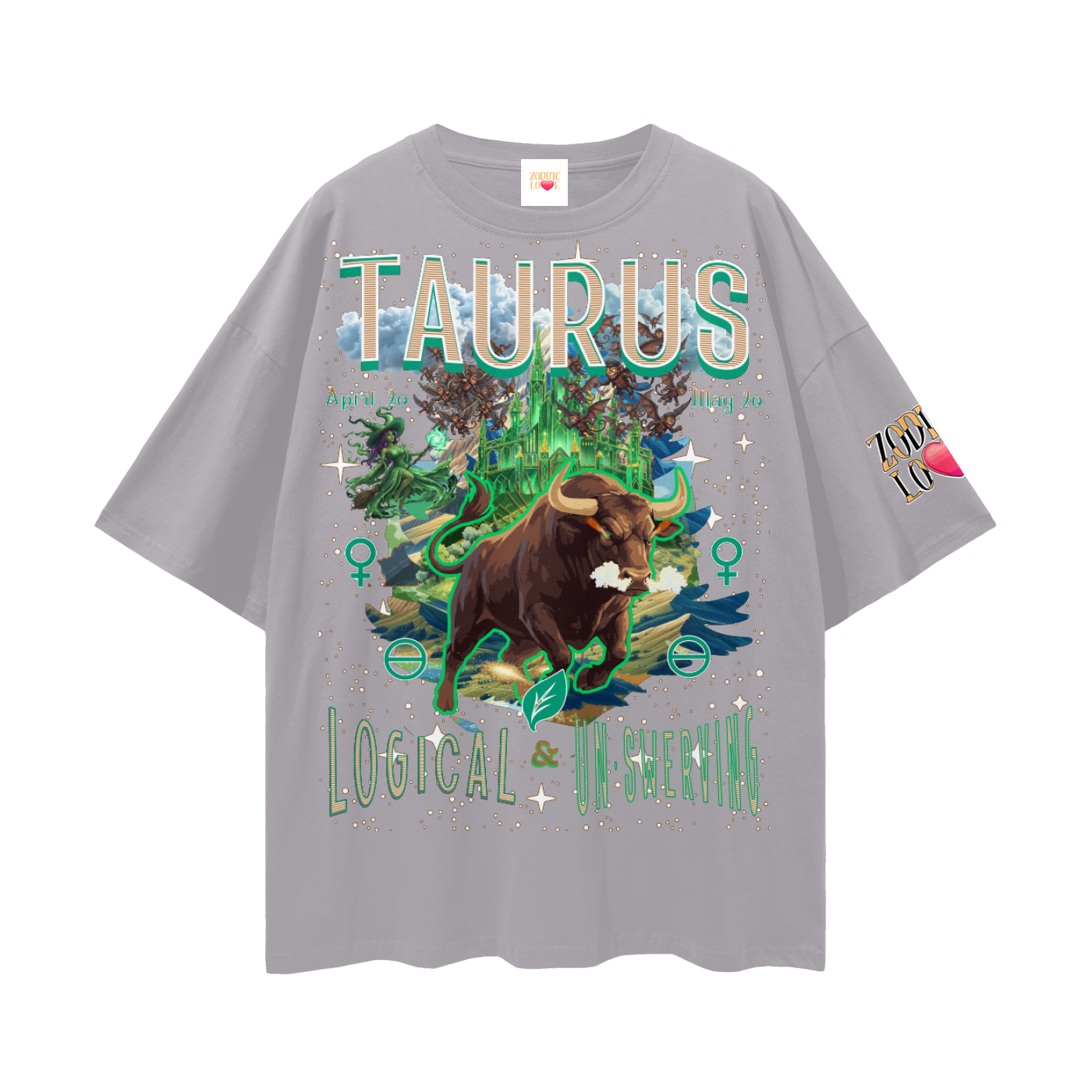 Taurus Streetwear Loose Drop Shoulder T-Shirt