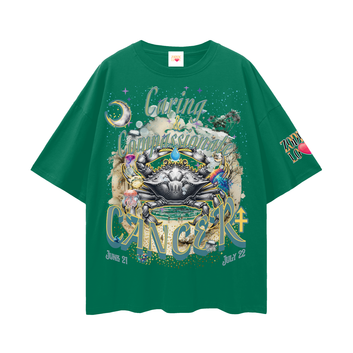 Cancer Streetwear Loose Drop Shoulder T-Shirt
