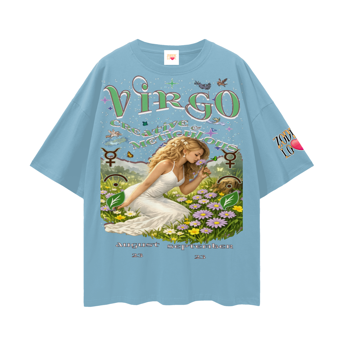 Virgo Streetwear Loose Drop Shoulder T-Shirt