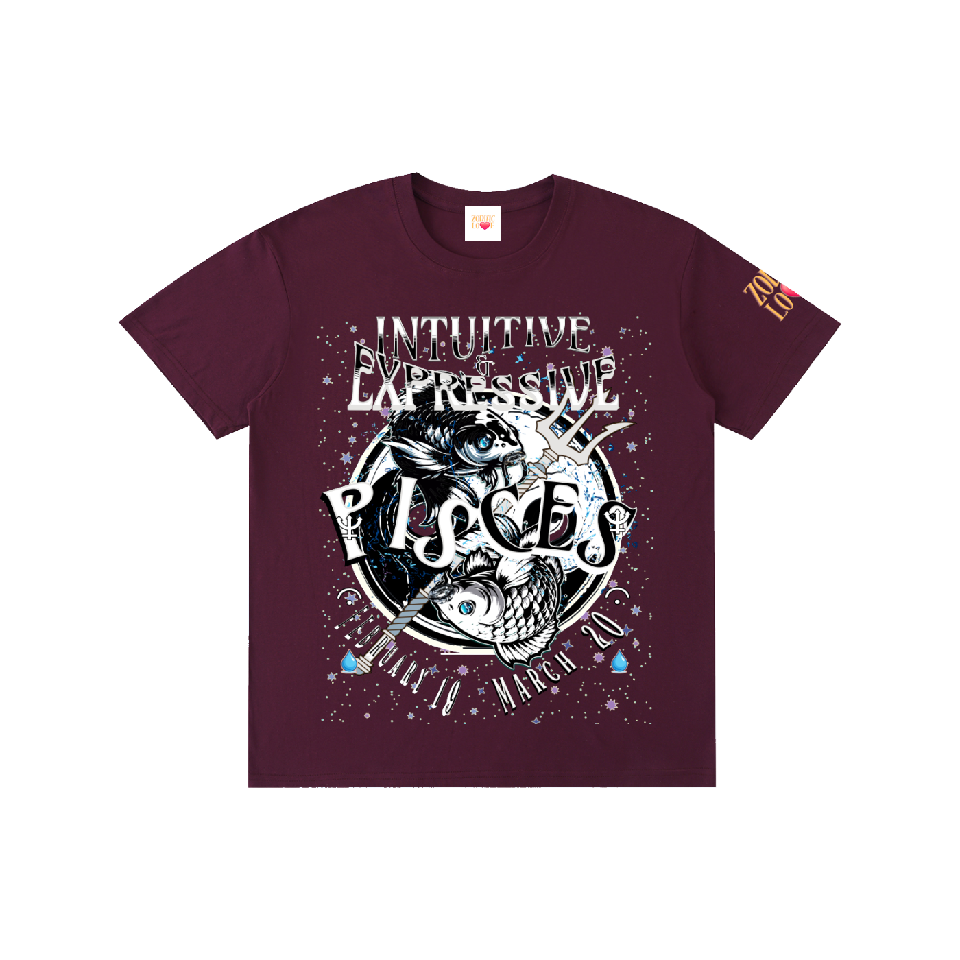 PISCES Male Pure Cotton Unisex T-Shirt