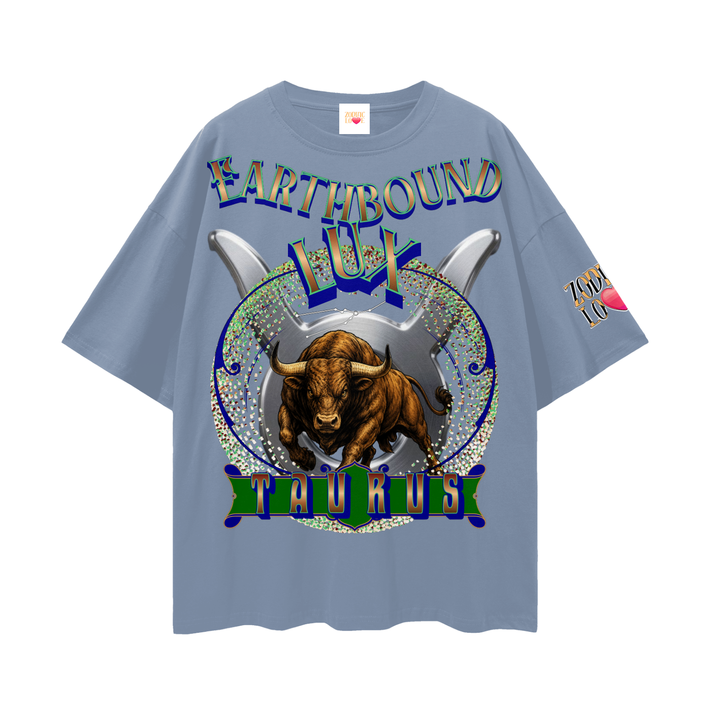 Taurus Sphere Streetwear Loose Drop Shoulder T-Shirt
