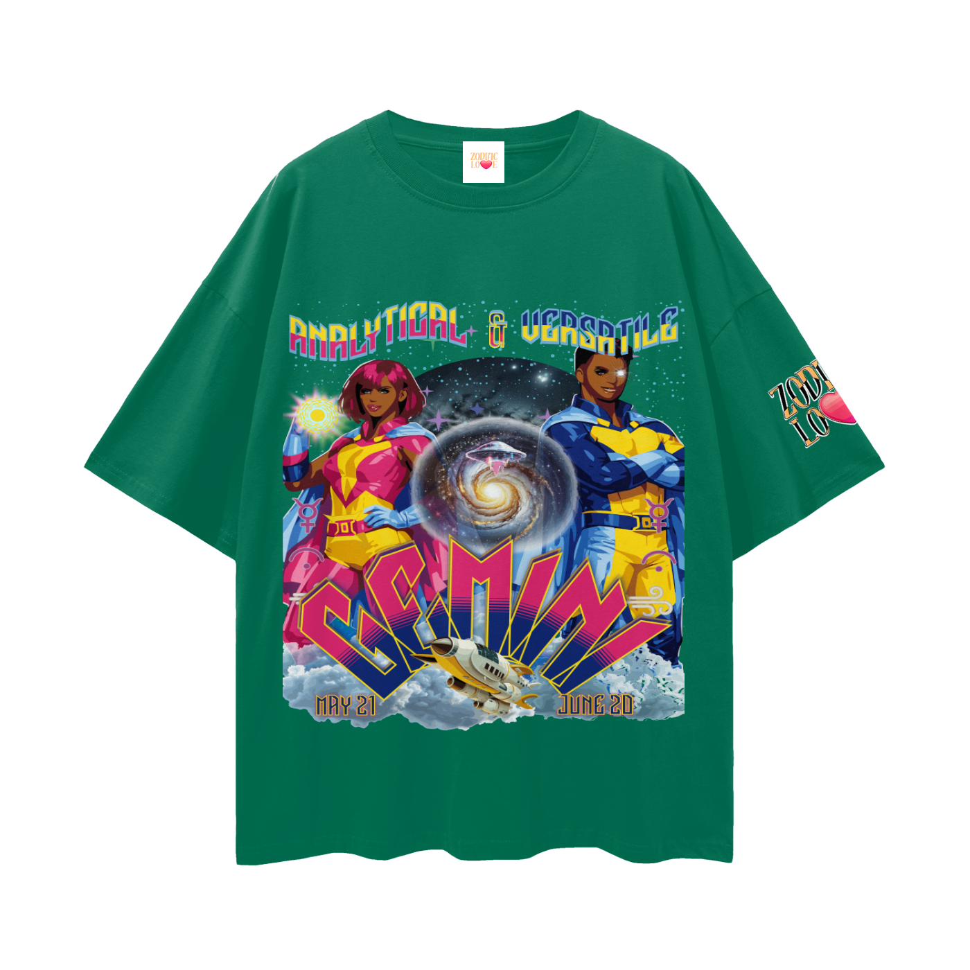 Gemini* Streetwear Loose Drop Shoulder T-Shirt