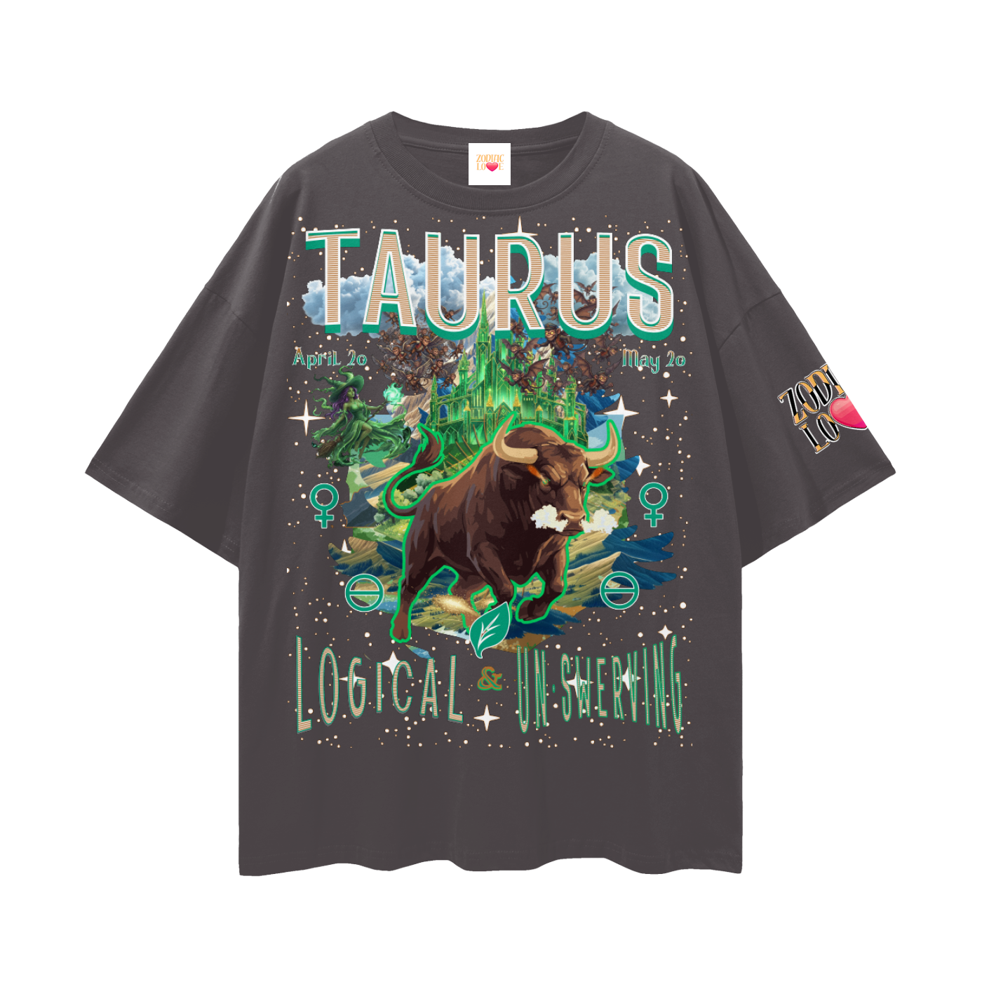 Taurus Streetwear Loose Drop Shoulder T-Shirt