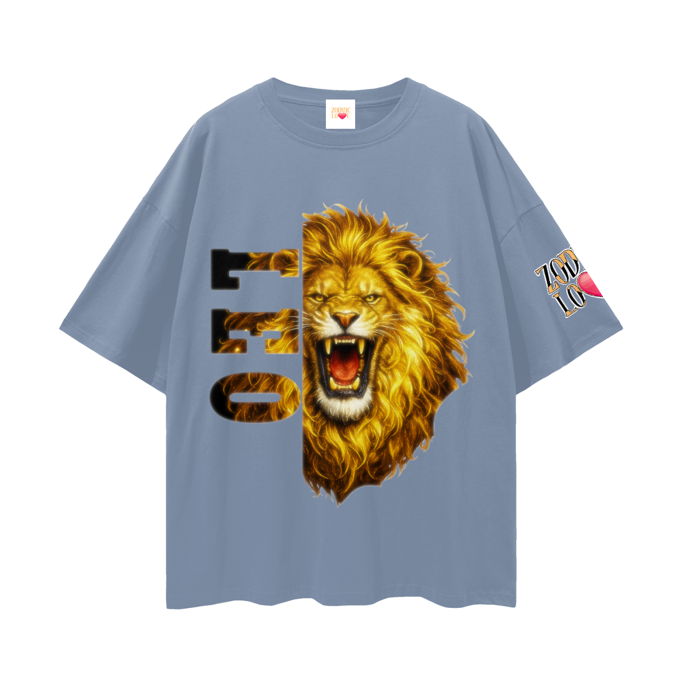 (Leo) Solid Streetwear Loose Drop Shoulder T-Shirt