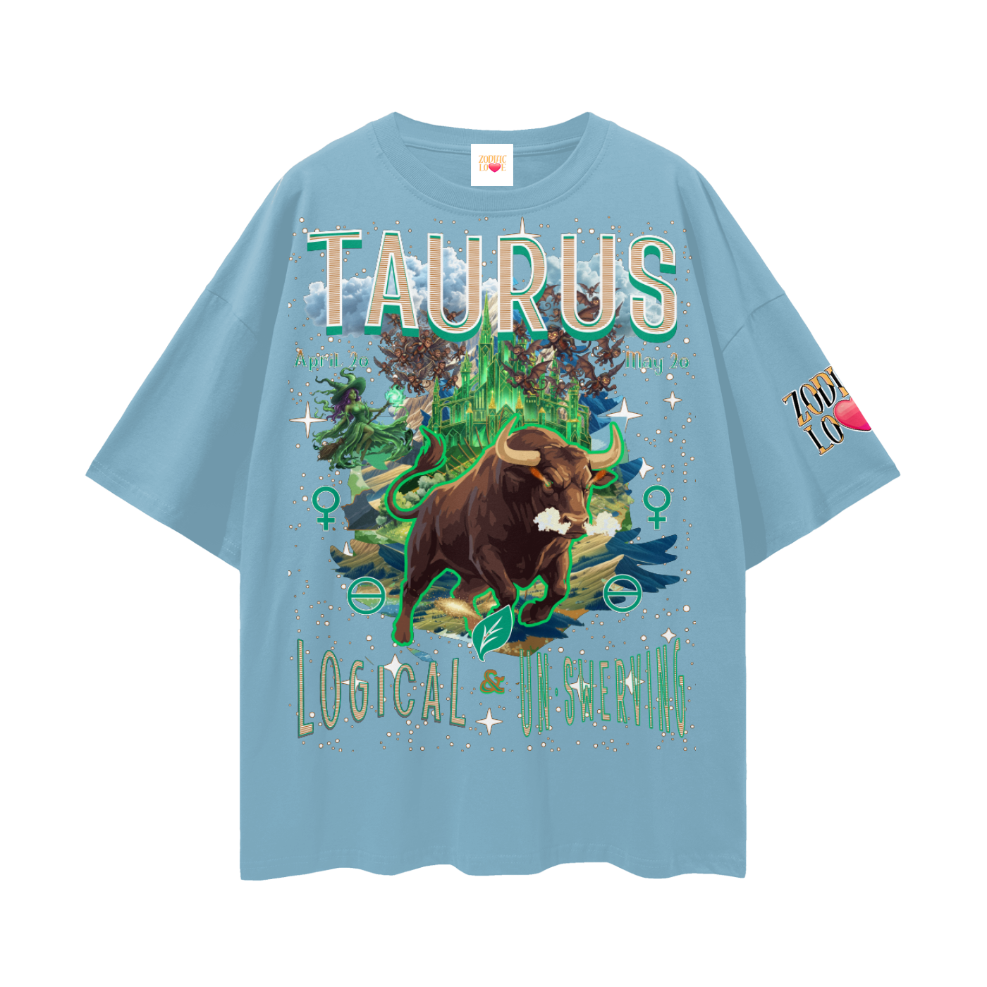 Taurus Streetwear Loose Drop Shoulder T-Shirt