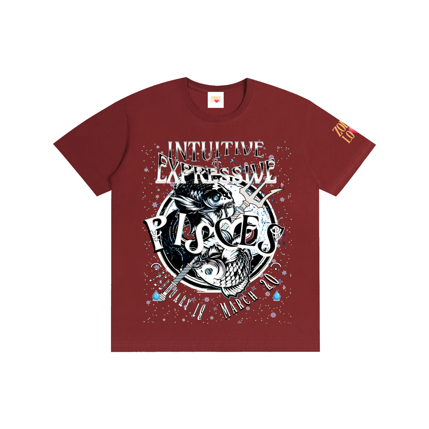 PISCES Male Pure Cotton Unisex T-Shirt