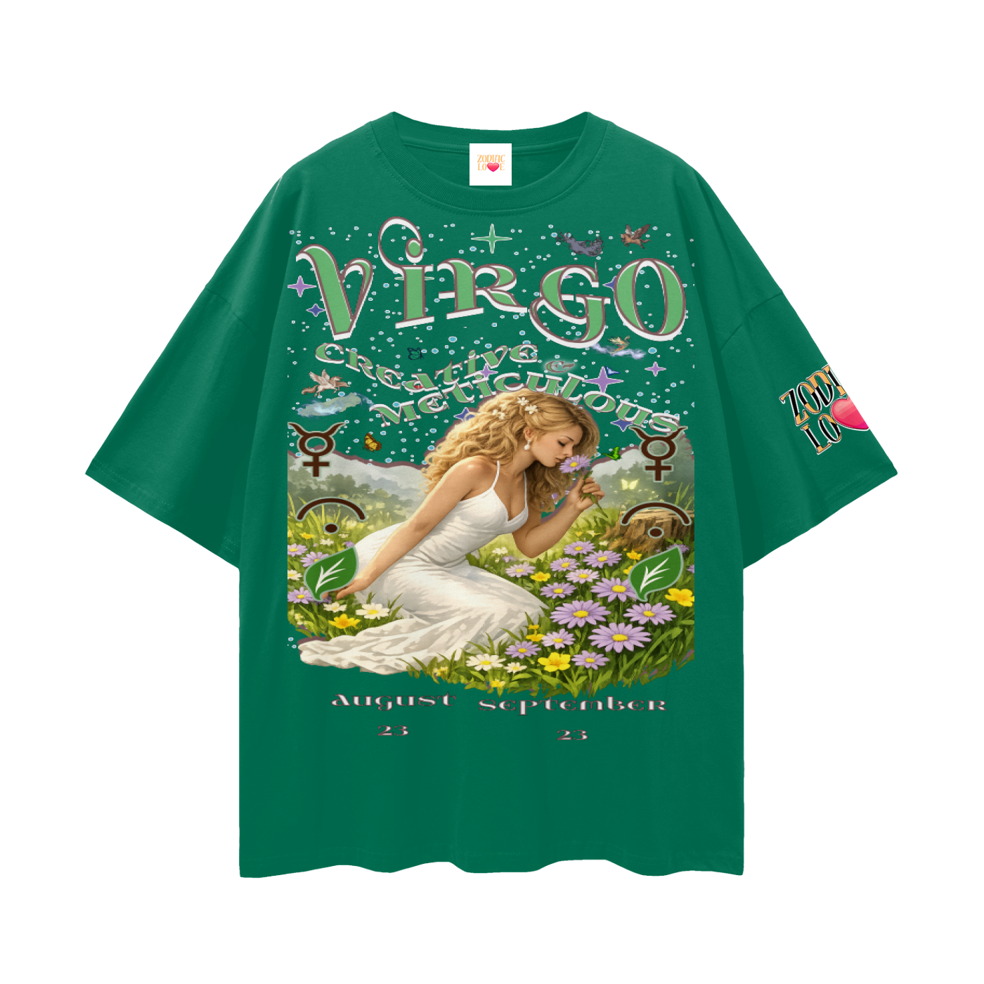 Virgo Streetwear Loose Drop Shoulder T-Shirt