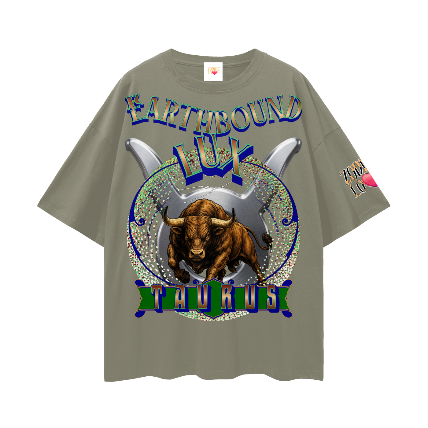 Taurus Sphere Streetwear Loose Drop Shoulder T-Shirt