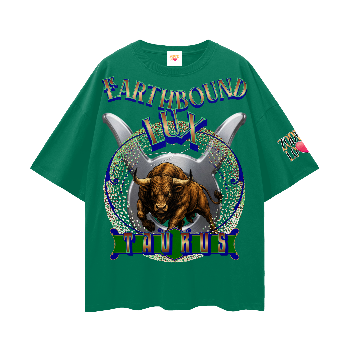 Taurus Sphere Streetwear Loose Drop Shoulder T-Shirt