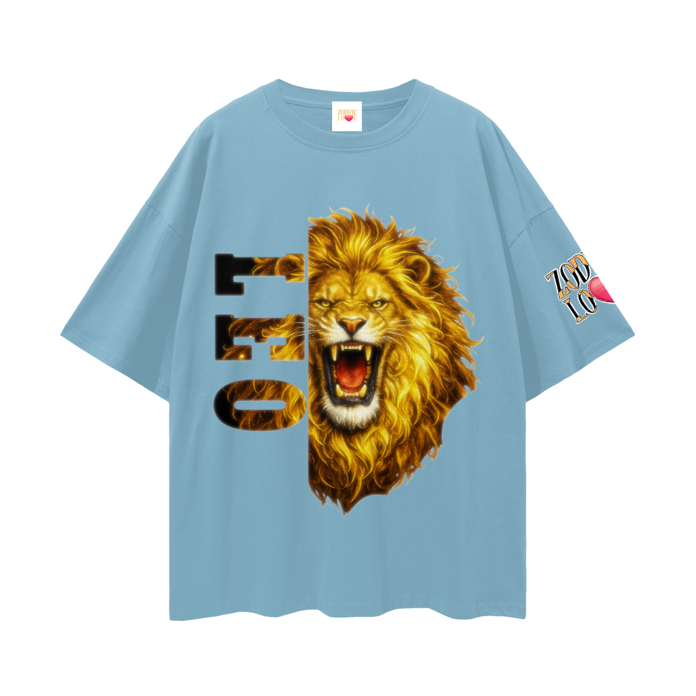 (Leo) Solid Streetwear Loose Drop Shoulder T-Shirt