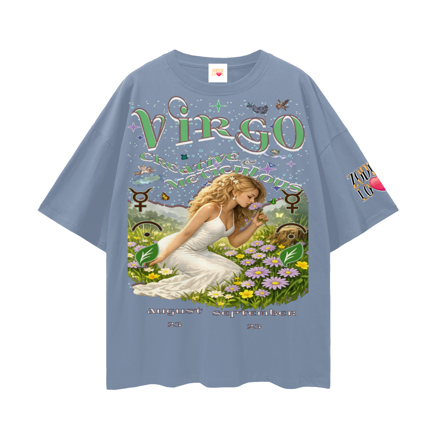 Virgo Streetwear Loose Drop Shoulder T-Shirt