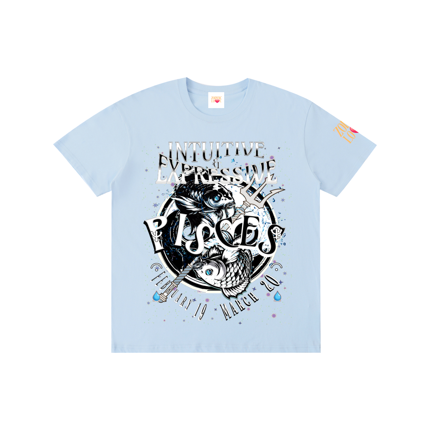 PISCES Male Pure Cotton Unisex T-Shirt