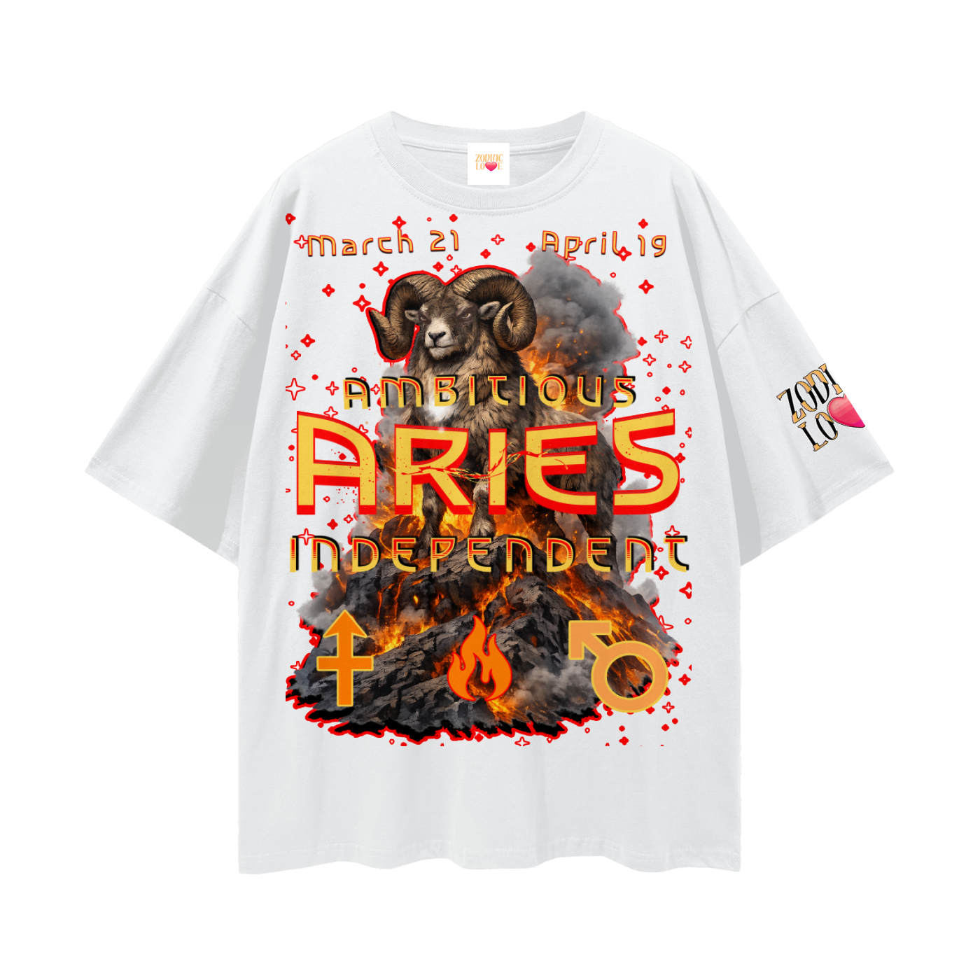 Aries Streetwear Loose Drop Shoulder T-Shirt